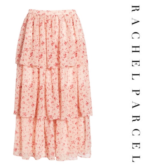RACHEL PARCELL Print Tiered Ruffle Skirt - Picture 3 of 6